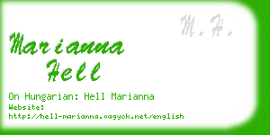 marianna hell business card